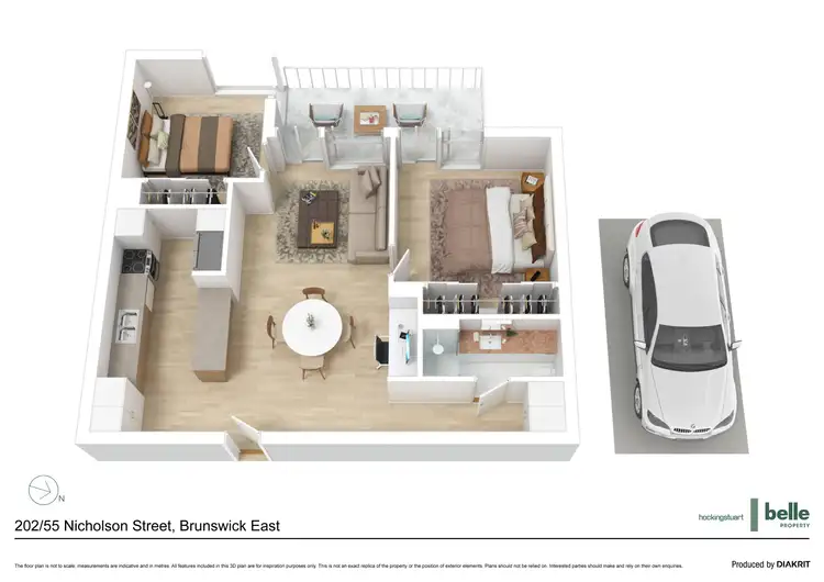Floorplan of Homely apartment listing, 202/55 Nicholson Street, Brunswick East VIC 3057