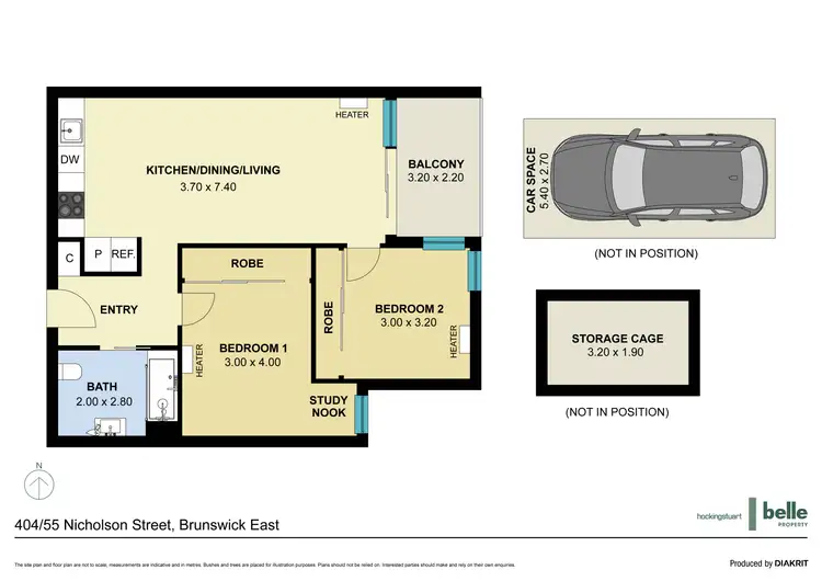 Floorplan of Homely apartment listing, 404/55 Nicholson Street, Brunswick East VIC 3057