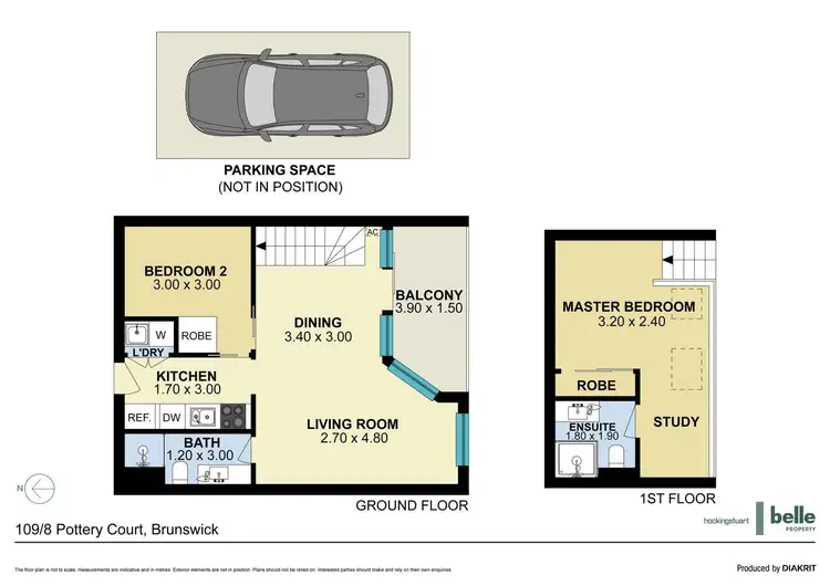 Floorplan of Homely apartment listing, 109/8 Pottery Court, Brunswick VIC 3056