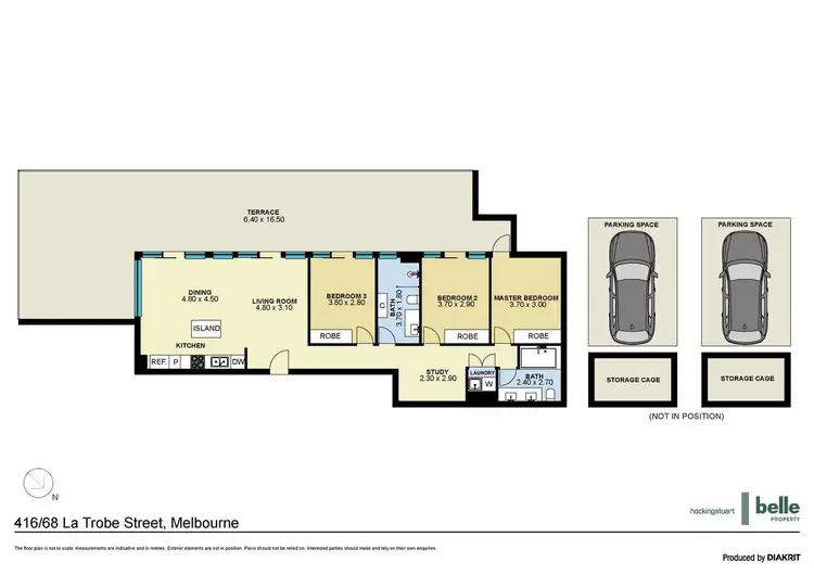 Floorplan of Homely apartment listing, 416/68 La Trobe Street, Melbourne VIC 3000