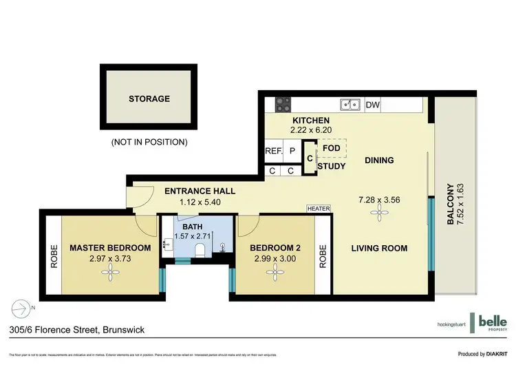 Floorplan of Homely apartment listing, 305/6 Florence Street, Brunswick VIC 3056