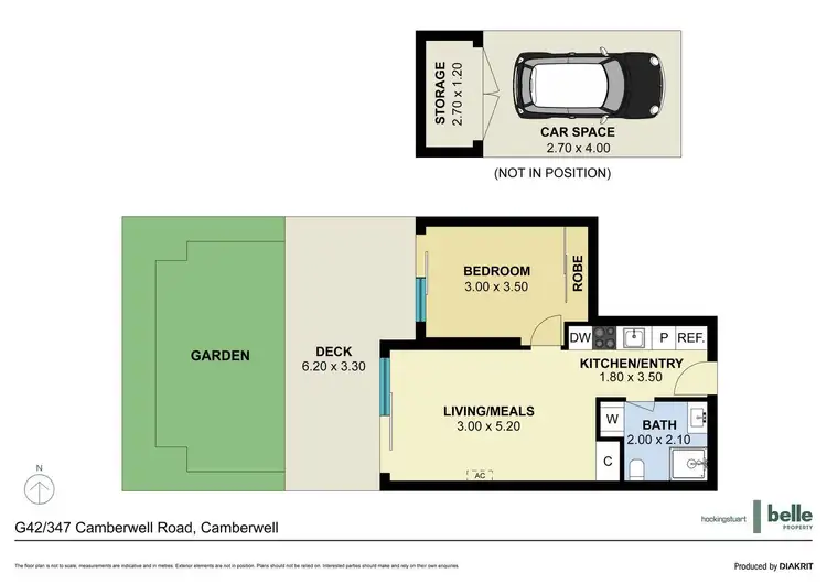Floorplan of Homely apartment listing, G42/347 Camberwell Road, Camberwell VIC 3124