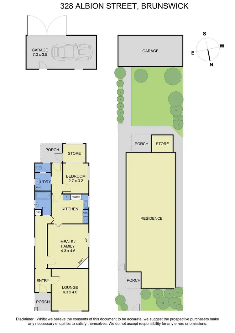 Floorplan of Homely townhouse listing, 328 Albion Street, Brunswick VIC 3056