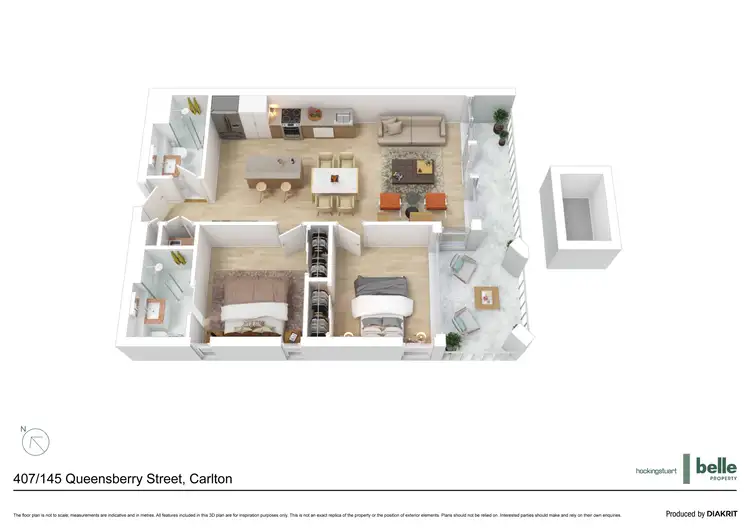 Floorplan of Homely apartment listing, 407/145 Queensberry Street, Carlton VIC 3053