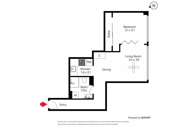 Floorplan of Homely apartment listing, 20/88 Franklin Street, Melbourne VIC 3000