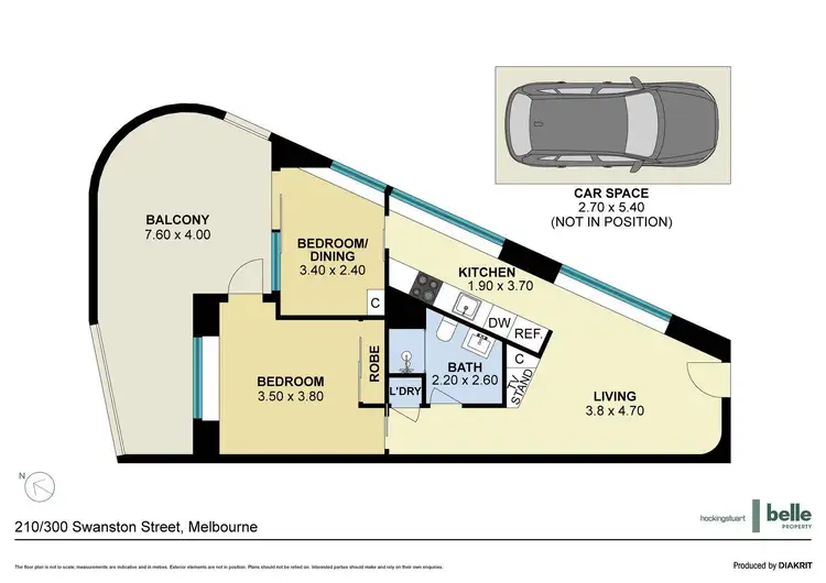 Floorplan of Homely apartment listing, 210/300 Swanston Street, Melbourne VIC 3000