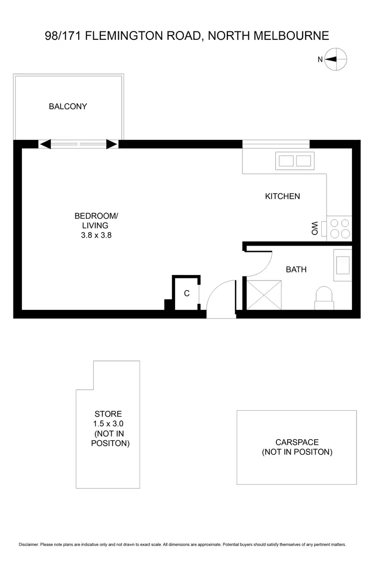Floorplan of Homely apartment listing, 98/171 Flemington Road, North Melbourne VIC 3051