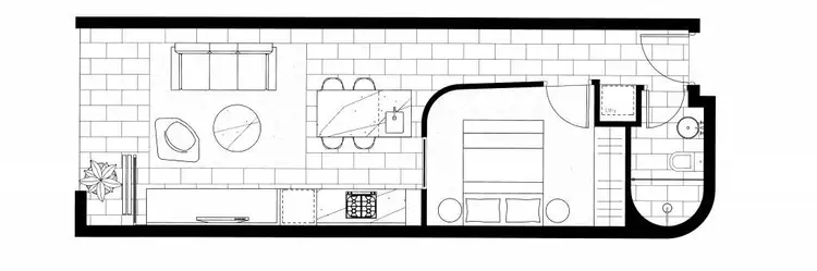 Floorplan of Homely apartment listing, 209/85 Rathdowne Street, Carlton VIC 3053