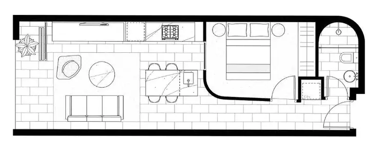 Floorplan of Homely apartment listing, 212/85 Rathdowne Street, Carlton VIC 3053