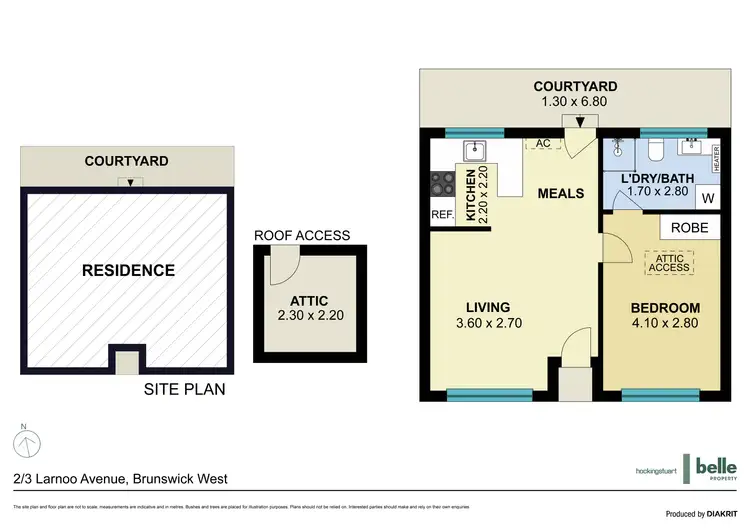 Floorplan of Homely apartment listing, 2/3 Larnoo Avenue, Brunswick West VIC 3055