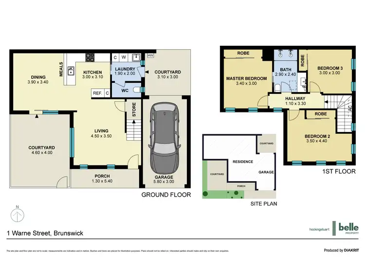 Floorplan of Homely house listing, 1 Warne Street, Brunswick VIC 3056