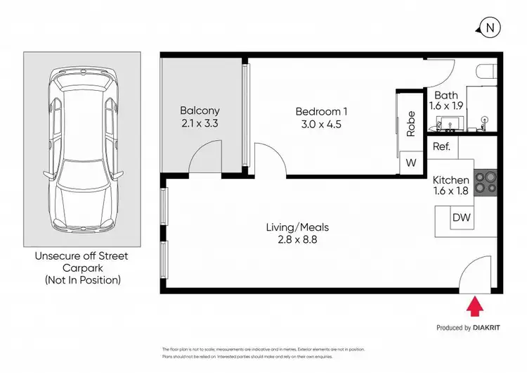 Floorplan of Homely apartment listing, 305/445 Royal Parade, Parkville VIC 3052