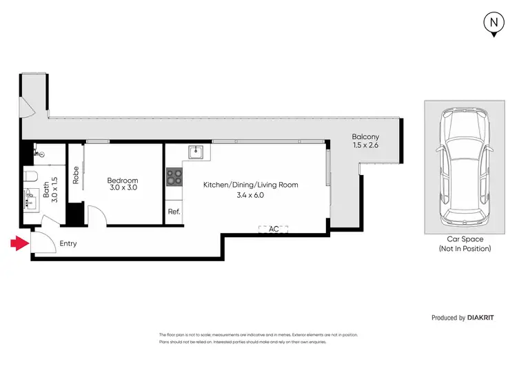 Floorplan of Homely apartment listing, 2302/170-178 Edward Street, Brunswick East VIC 3057