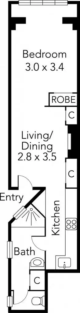 Floorplan of Homely apartment listing, 14/24 Little Bourke Street, Melbourne VIC 3000