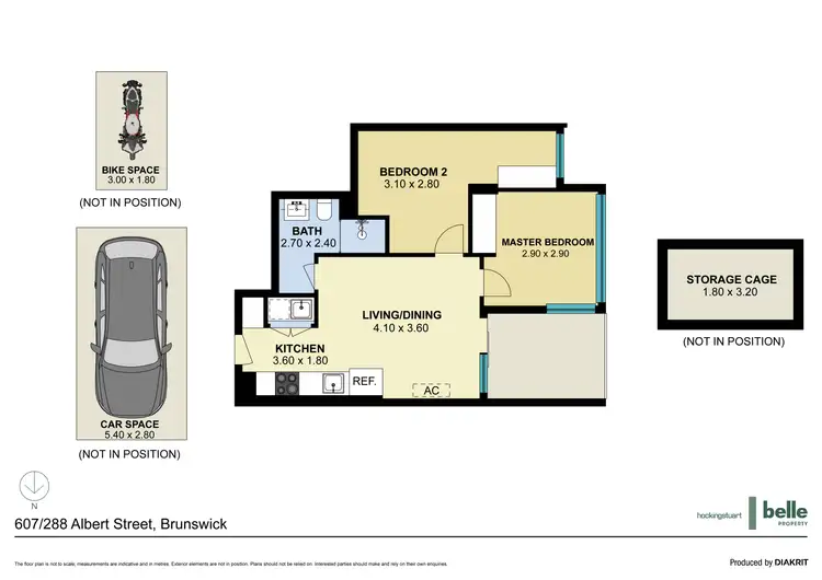Floorplan of Homely apartment listing, 607/288 Albert Street, Brunswick VIC 3056