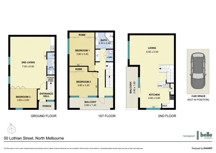 Floorplan of Homely townhouse listing, 50 Lothian Street, North Melbourne VIC 3051
