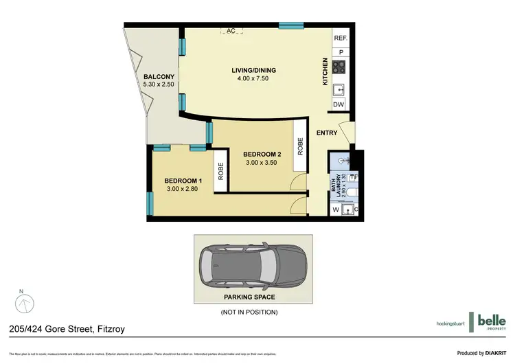 Floorplan of Homely apartment listing, 205/424 Gore Street, Fitzroy VIC 3065