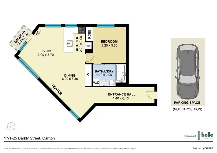 Floorplan of Homely apartment listing, 17/1-25 Barkly Street, Carlton VIC 3053
