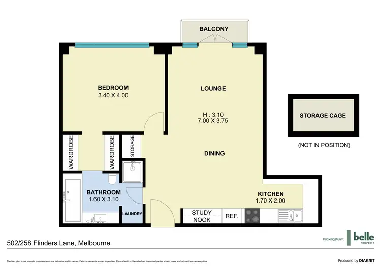 Floorplan of Homely apartment listing, 502/258 Flinders Lane, Melbourne VIC 3000
