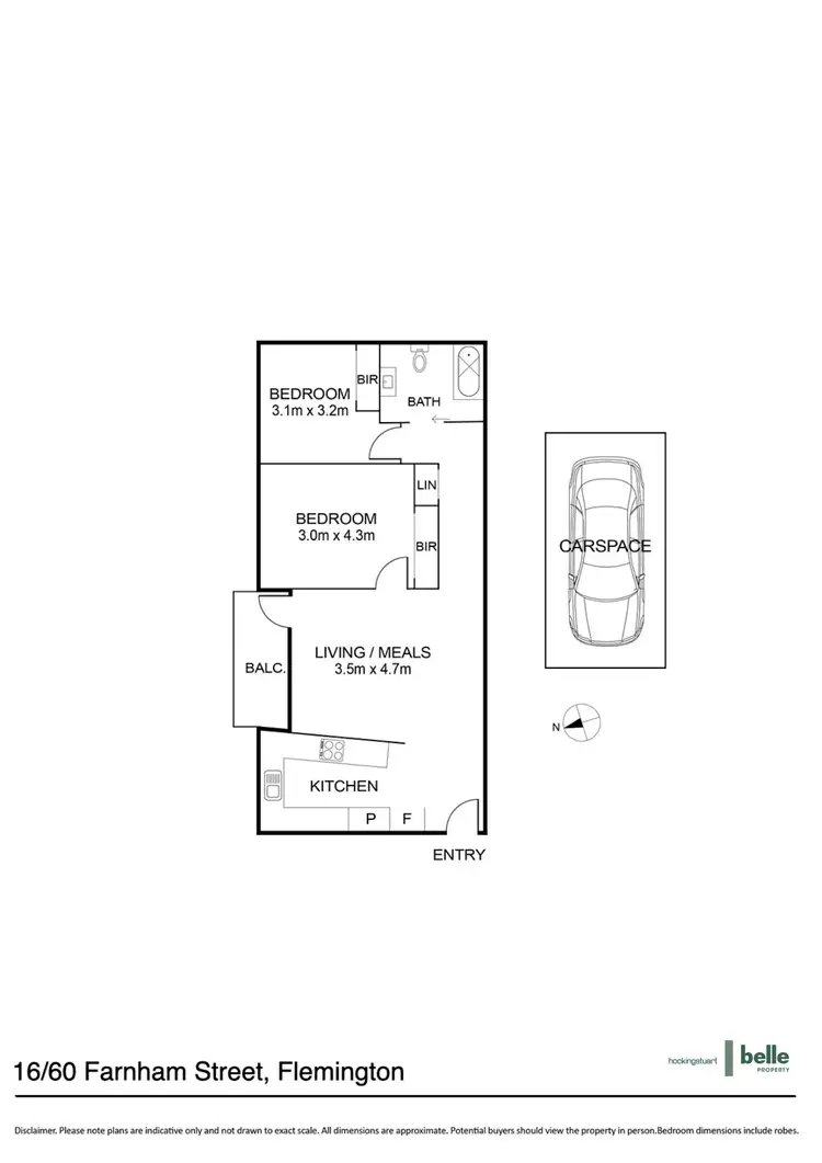 Floorplan of Homely apartment listing, 16/60 Farnham Street, Flemington VIC 3031