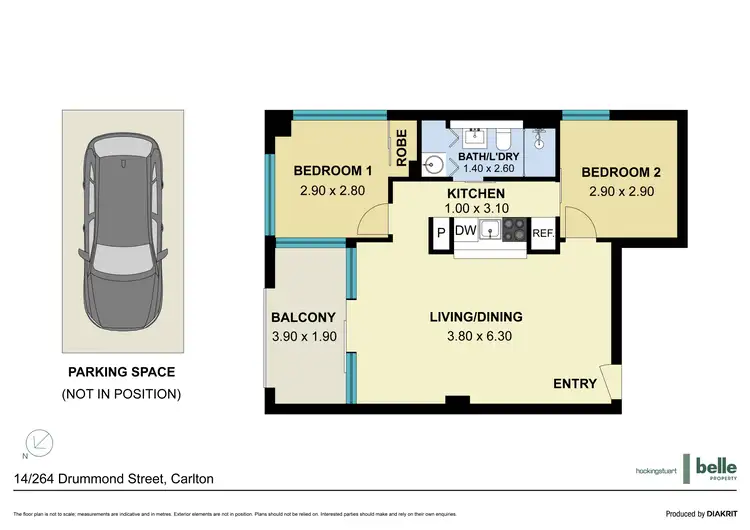 Floorplan of Homely apartment listing, 14/264 Drummond Street, Carlton VIC 3053