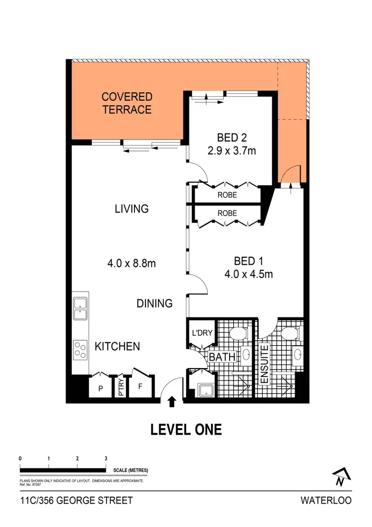Floorplan of Homely apartment listing, 11C/356 George Street, Waterloo NSW 2017