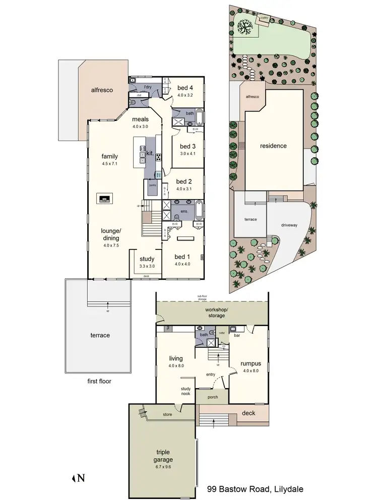 Floorplan of Homely house listing, 99 Bastow Road, Lilydale VIC 3140