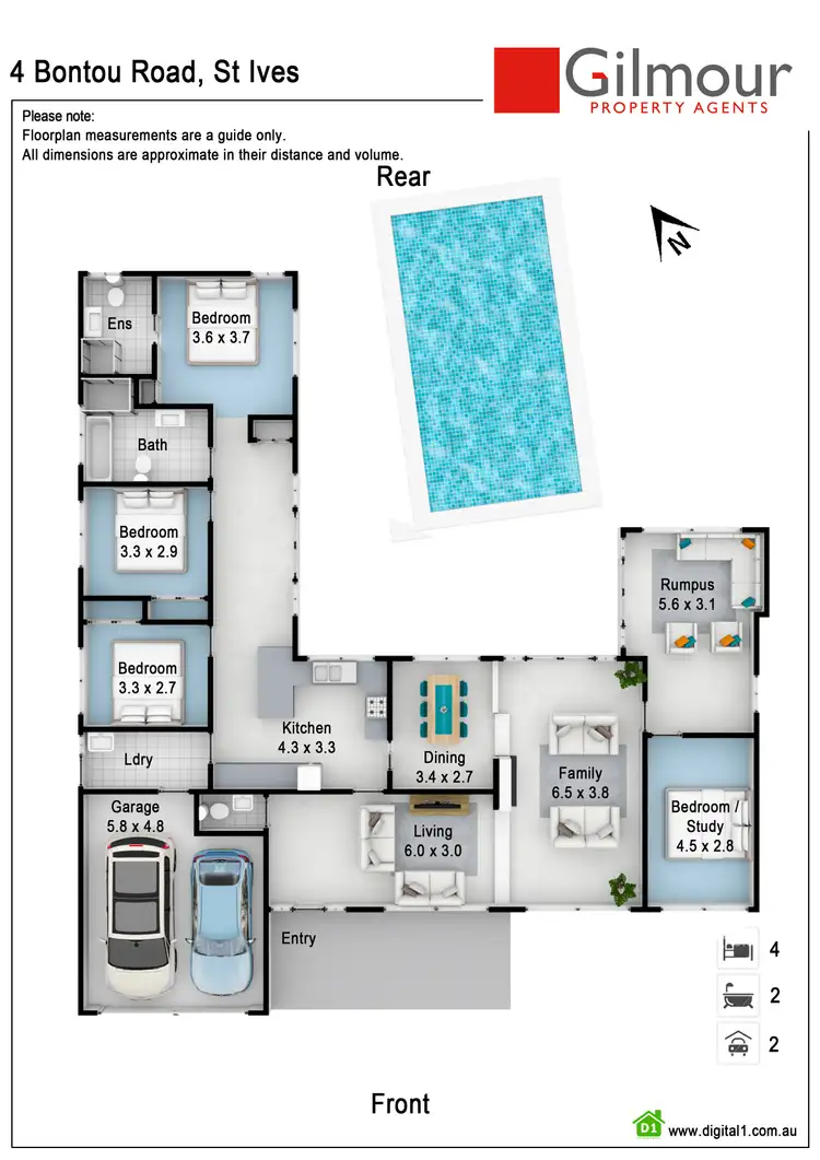 Floorplan of Homely house listing, 4 Bontou Road, St Ives NSW 2075
