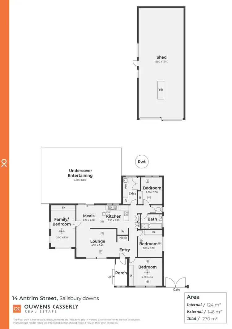 Floorplan of Homely house listing, 14 Antrim Street, Salisbury Downs SA 5108