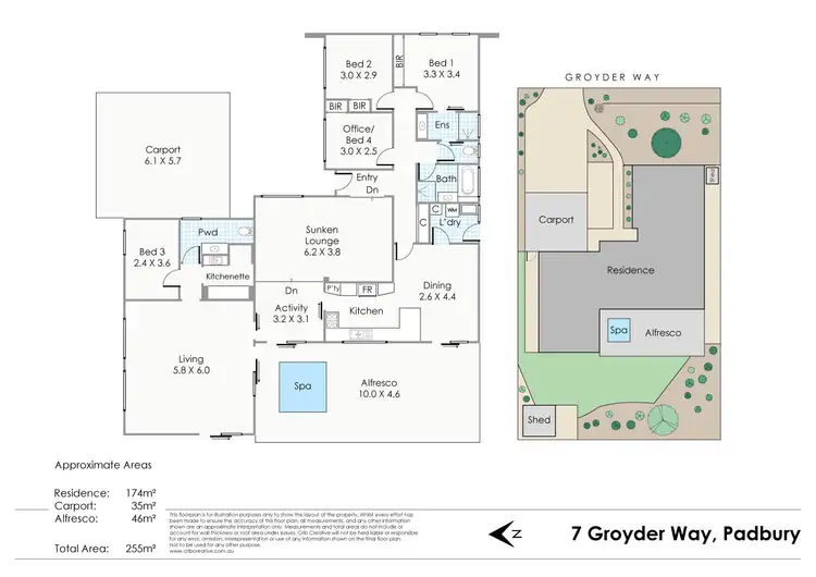 Floorplan of Homely house listing, 7 Groyder Way, Padbury WA 6025