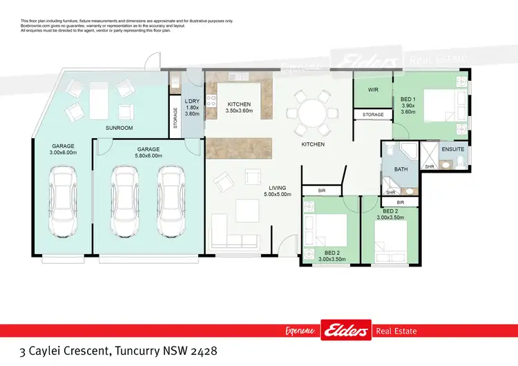 Floorplan of Homely house listing, 3 Caleyi Crescent, Tuncurry NSW 2428