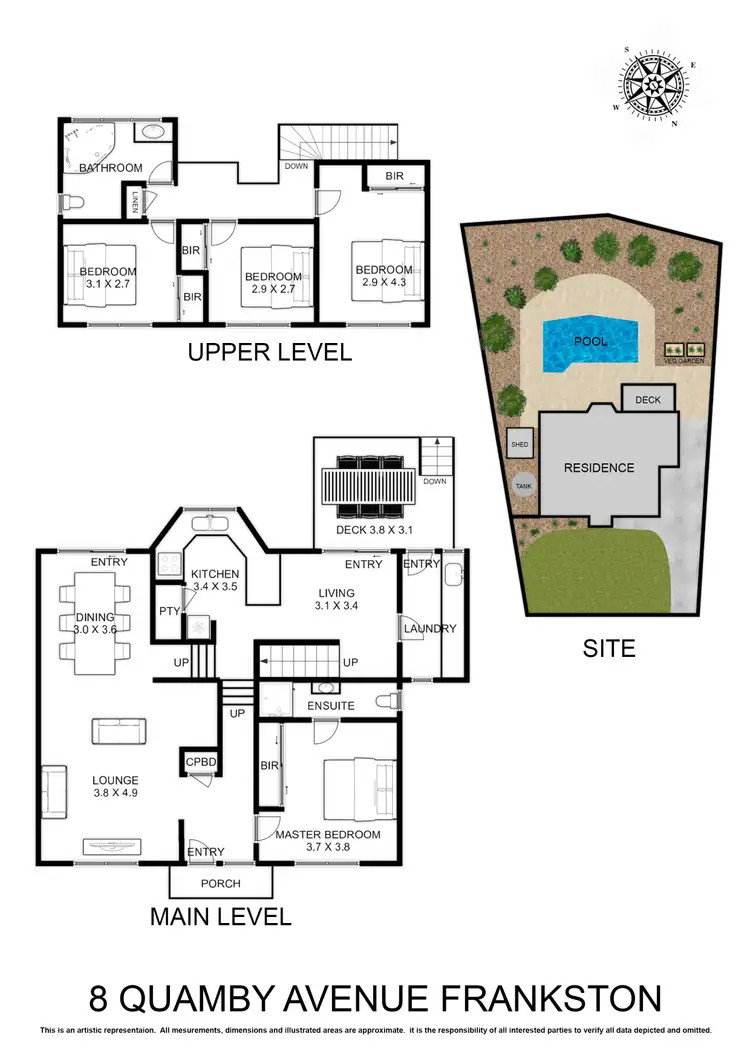 Floorplan of Homely house listing, 8 Quamby Avenue, Frankston VIC 3199