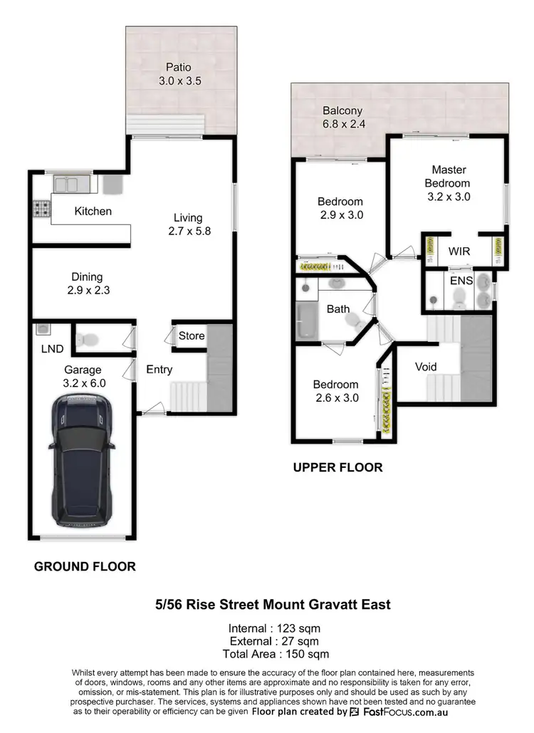 Floorplan of Homely townhouse listing, 5/56 Rise Street, Mount Gravatt East QLD 4122