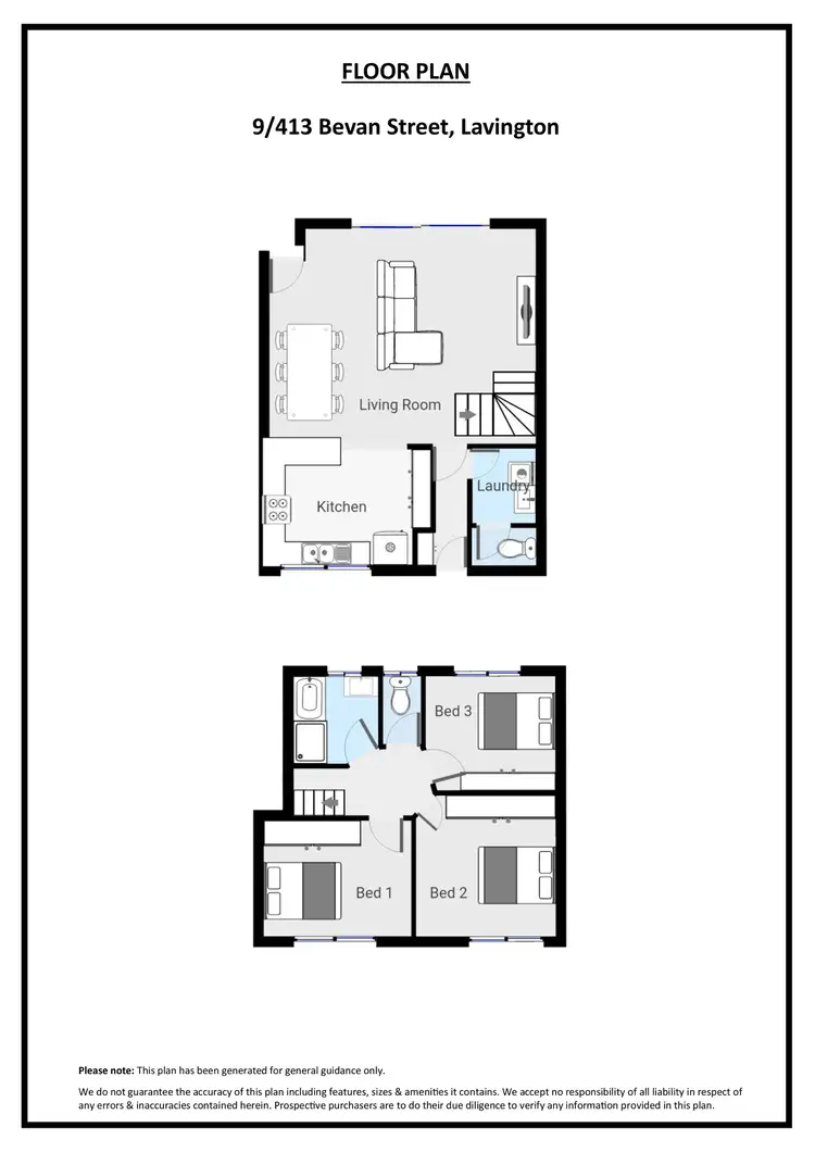 Floorplan of Homely unit listing, 9/413 Bevan Street, Lavington NSW 2641