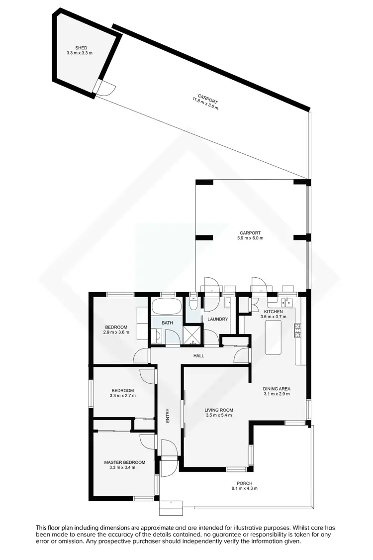 Floorplan of Homely house listing, 30 Emerald Avenue, West Wodonga VIC 3690
