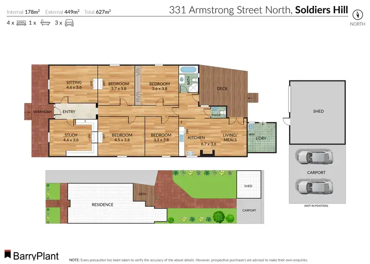 Floorplan of Homely house listing, 331 Armstrong Street, Soldiers Hill VIC 3350