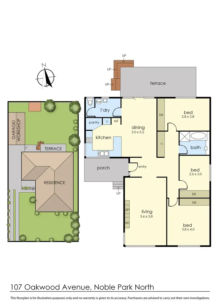 Floorplan of Homely house listing, 107 Oakwood Avenue, Noble Park North VIC 3174