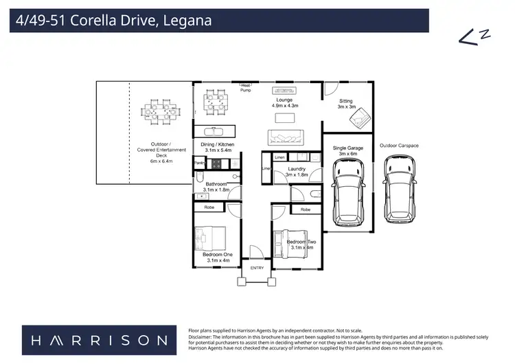 Floorplan of Homely unit listing, 4/49-51 Corella Drive, Legana TAS 7277