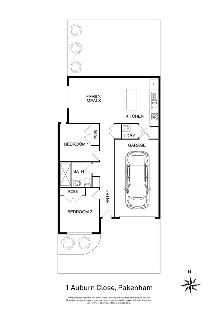 Floorplan of Homely house listing, 1 Auburn Close, Pakenham VIC 3810