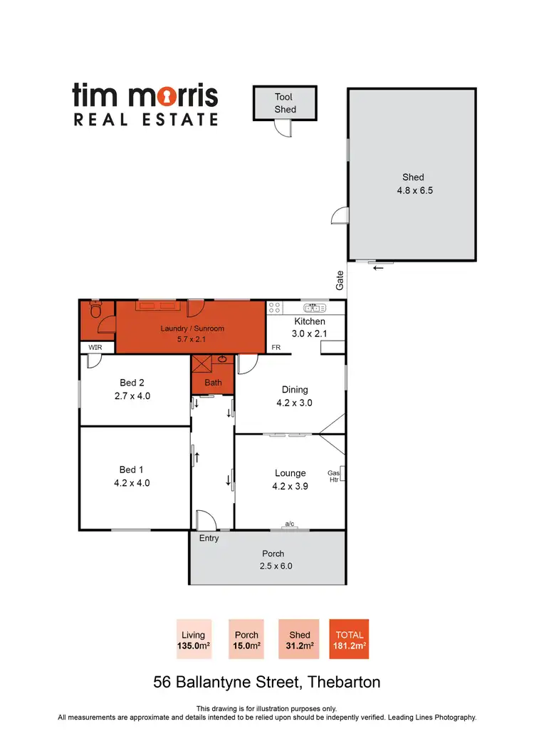 Floorplan of Homely house listing, 56 Ballantyne Street, Thebarton SA 5031