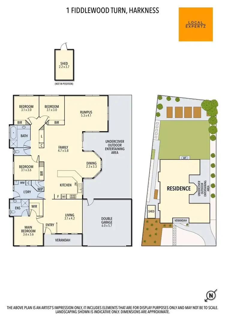 Floorplan of Homely house listing, 1 Fiddlewood Turn, Harkness VIC 3337