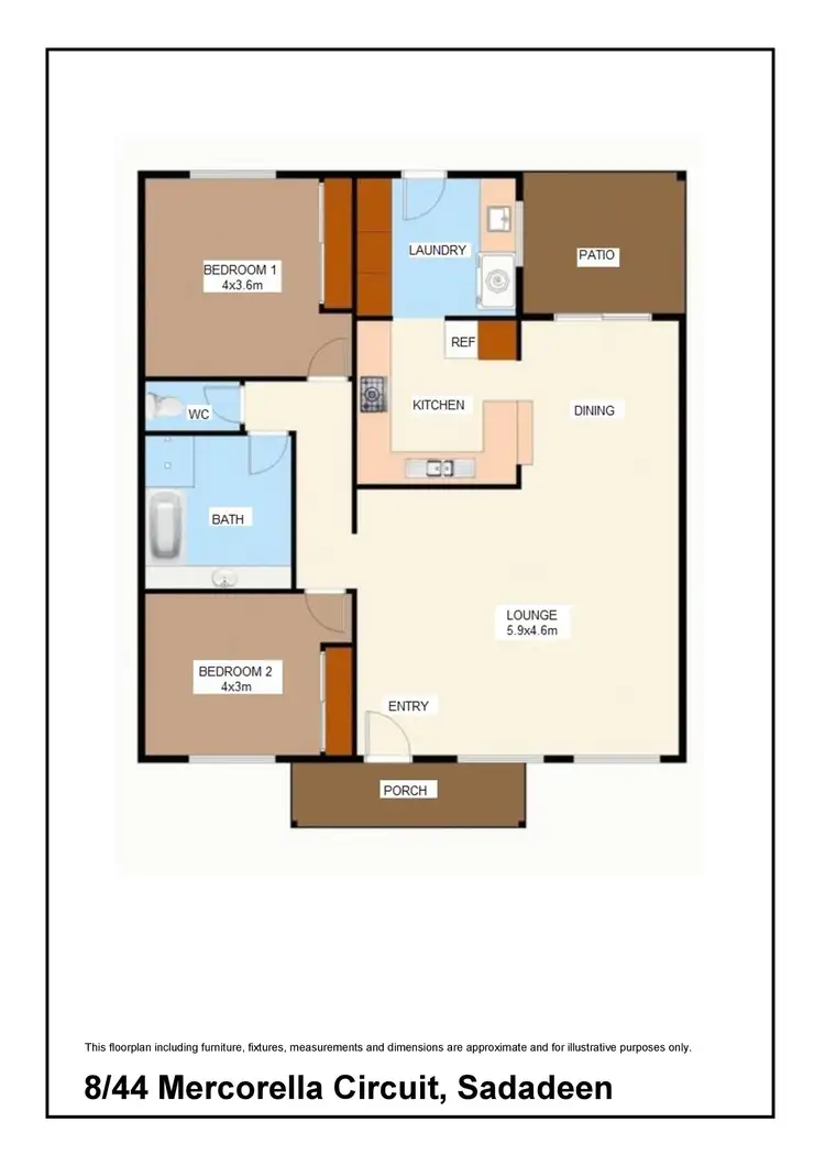 Floorplan of Homely unit listing, 8/44 Mercorella Circuit, Sadadeen NT 870