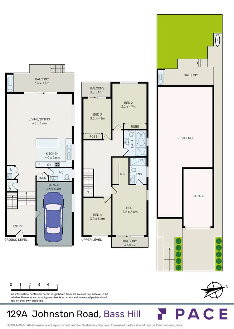 Floorplan of Homely semi-detached listing, 129a Johnston Road, Bass Hill NSW 2197