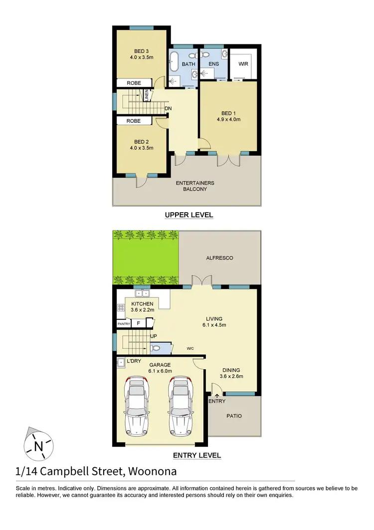 Floorplan of Homely townhouse listing, 1/16 Campbell Street, Woonona NSW 2517