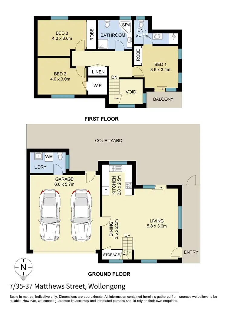 Floorplan of Homely townhouse listing, 7/35-37 Matthews Street, Wollongong NSW 2500