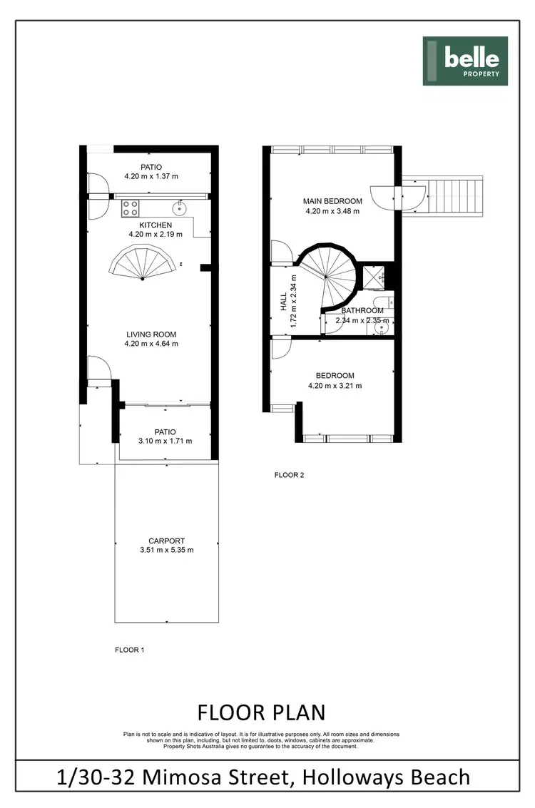 Floorplan of Homely townhouse listing, 1/30-32 Mimosa Street, Holloways Beach QLD 4878