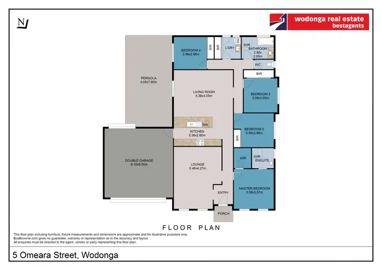 Floorplan of Homely house listing, 5 Omeara Street, Wodonga VIC 3690