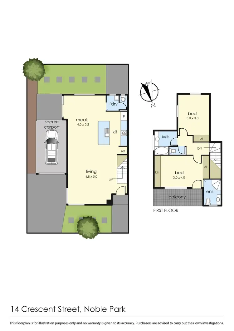 Floorplan of Homely house listing, 14 Crescent Street, Noble Park VIC 3174