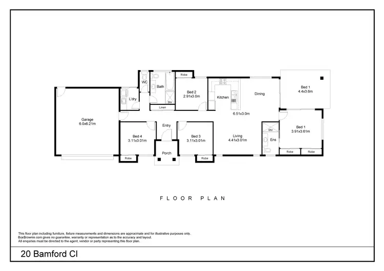 Floorplan of Homely house listing, 20 Bamford Close, Smithfield QLD 4878