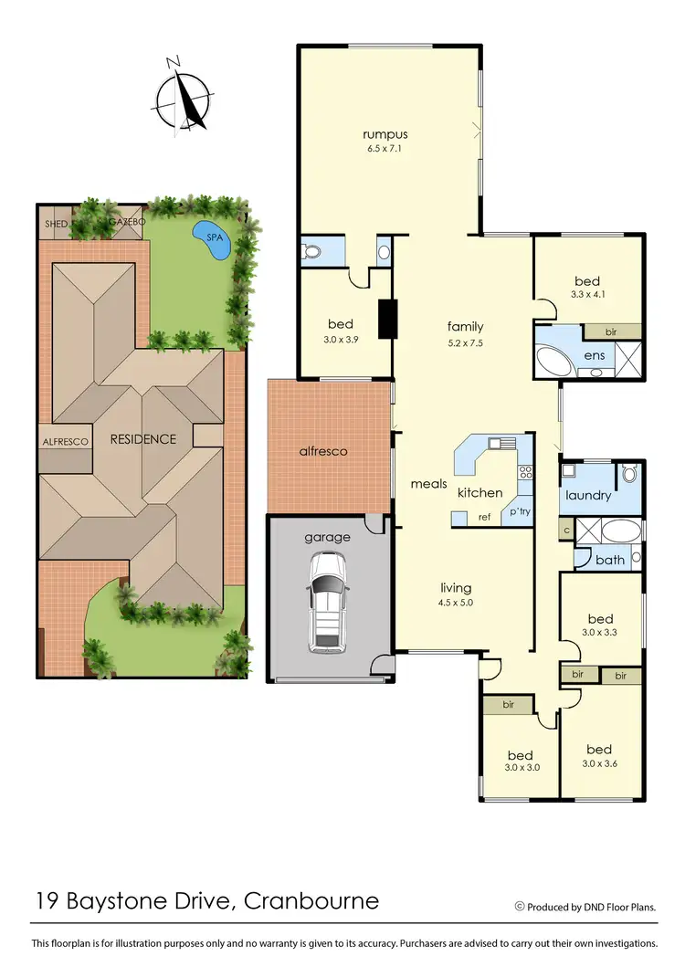 Floorplan of Homely house listing, 19 Baystone Drive, Cranbourne VIC 3977